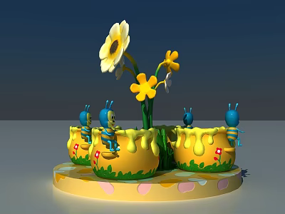 Whirling Bees 3d model