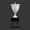 Modern Trophy Silver Cup Global Trophy 3d model