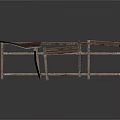 Industrial Metal Frame Structure With Sloped Sheet And Support Beams