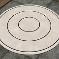 Cassina round carpet minimalist carpet 3d model