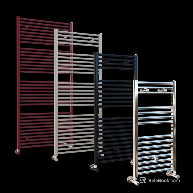 Modern Bathroom Cabinet Racks With Multi Color Options And Rolling Wheels 3d model