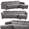 Modern Grey Two Seater Sofa With Soft Cushions And Comfortable Design 3d model