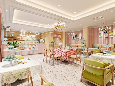 Modern Sweet Shop Dessert Baking Cake Shop 3d model