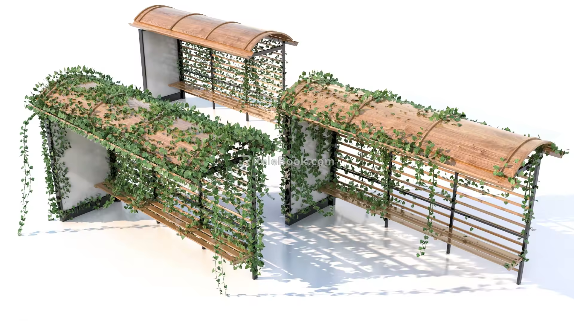 Climbing Plant Bus Station Pavilion Corridor Frame Combination 3d model
