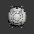 Spherical Mechanical Device with Metal Frame Circular Structure and Futuristic Design