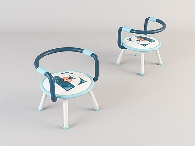 Modern cartoon children's chair model