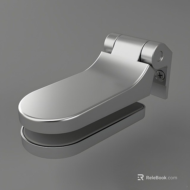 Durable Stainless Steel Hardware Tool Hinge With Silver Metal Screw And Furniture Fitting Design 3d model 