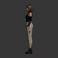 3D Female Character Design With Mechanical Gloves And Creature Inspired Outfit Details