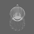 Elegant Modern Cylindrical Chandelier With Hanging Crystal Decorative Light Fixture