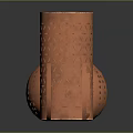 Copper Perforated Household Items Spherical And Cylindrical Containers With Geometric Patterns