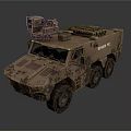 Military Armored Tank With Camouflage Design Mounted Weapon System And Heavy Tracks
