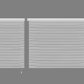 White Horizontal Modern Window Blinds Wall Mounted for Interior Light Control 3d model