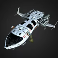 Advanced Futuristic White Spacecraft Vehicle With Sleek Cockpit And Aerodynamic Structures
