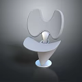 Modern Sculptural Single Chair With Curved Backrest And Ergonomic Smooth Design