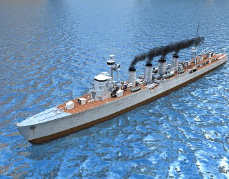 Modern warship battleship aircraft carrier cruiser destroyer military ship 3d model