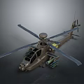 Modern Military Attack Helicopter With Rotor Blades Weapon Systems And Detailed Cockpit