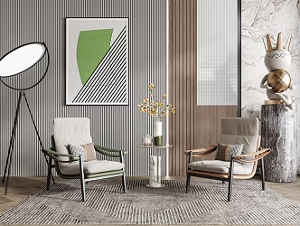 Modern leisure sofa combination leisure chair 3d model