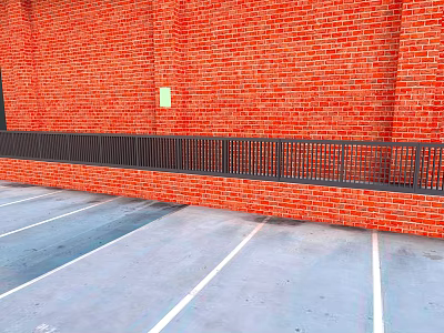 Wall brick wall red brick red brick wall old brick wall old wall outdoor articles realistic 3d model
