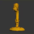 Golden Dragon Shaped Home Decorative Ornament With Intricate Base Design