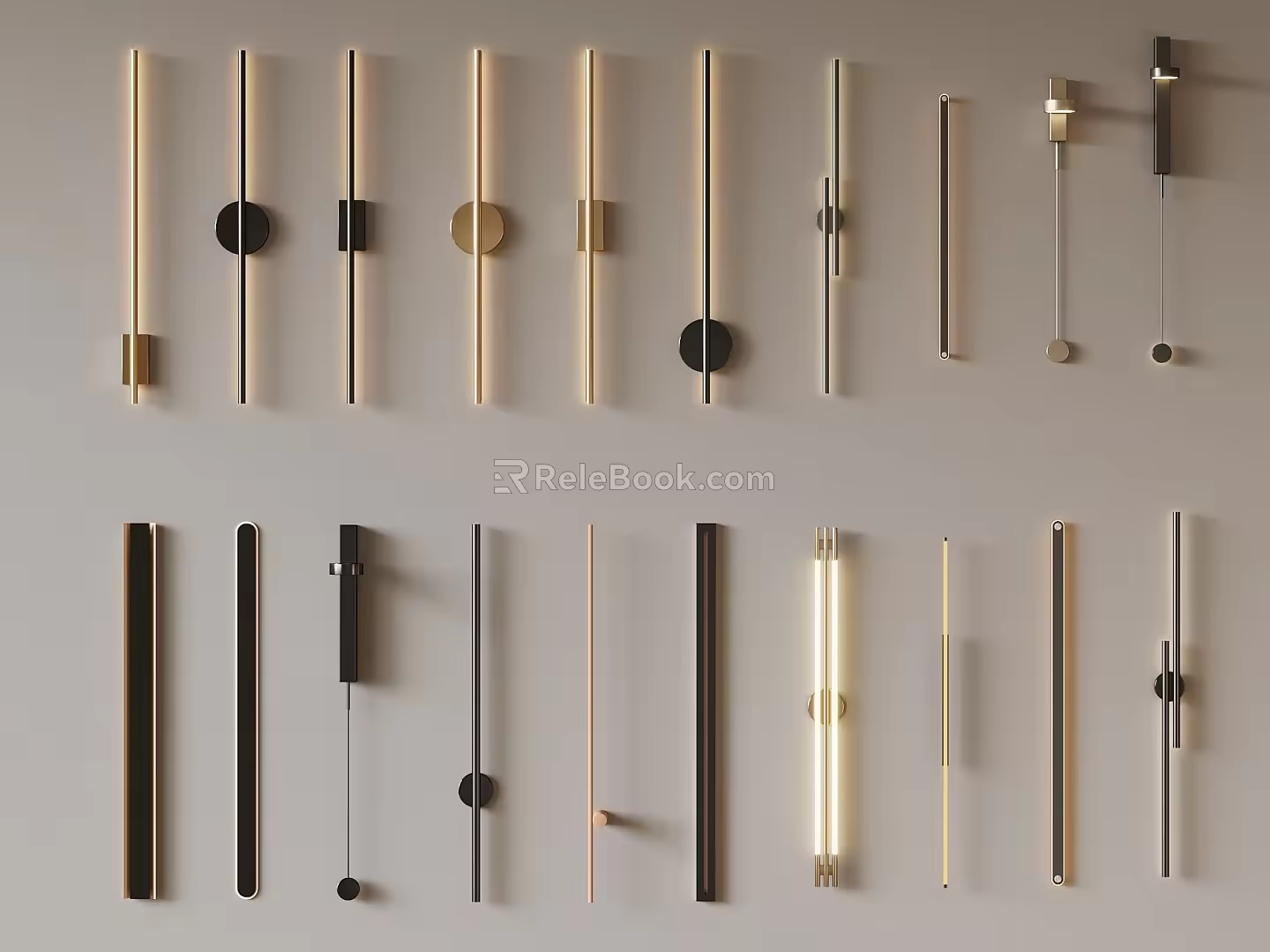 02 modern wall lamp 3d model