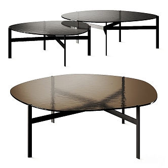 Bonaldo Metal Glass Coffee Table 3d model