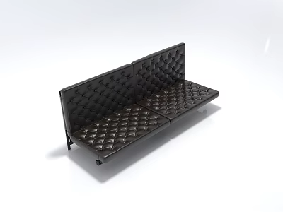 Black Outdoor Chair With Diamond Pattern Leather Surface And Modern Design 3d model