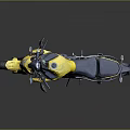 Yellow Sport Motorcycle Featuring Black Seat Shiny Body And Modern Design