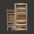 Vintage Wooden Single Chair with Woven Seat and Rustic Frame Design for Home Use