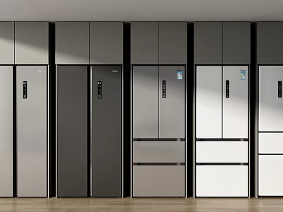 Modern Refrigerators With Various Colors And Multiple Styles For Kitchen 3d model