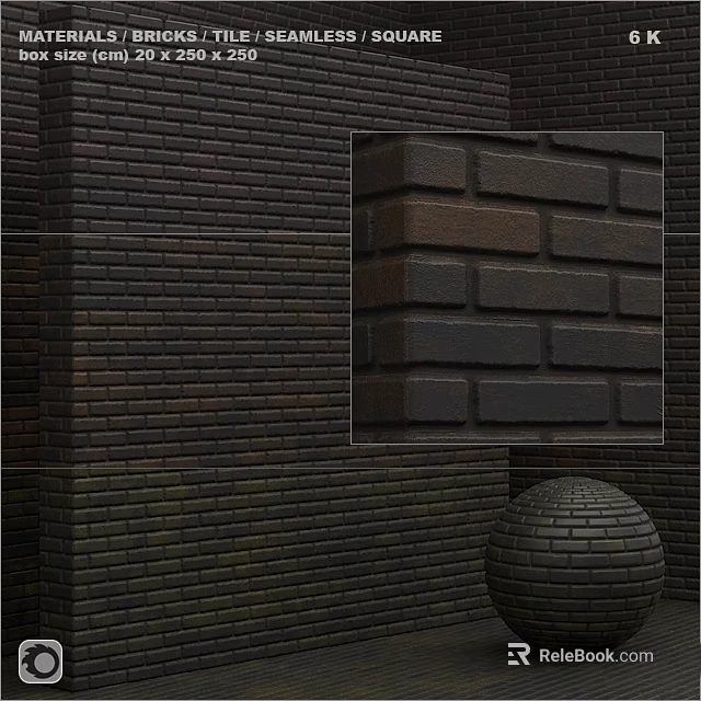 Textured Stacked Brick Wall Components with Brown and Green Tones for Construction 3d model 