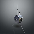 Advanced Space Probe With Solar Panels Antenna And Landing Legs Design