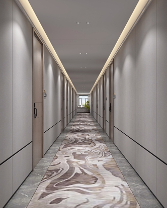 New Chinese Aisle Hotel Corridor 3d model