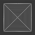 Modern Geometric Wire Cube Decorative Ornament With Symmetrical Linear Design For Home Living Space