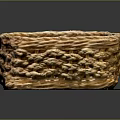 Durable Natural Woven Square Storage Basket For Home Decor And Organization
