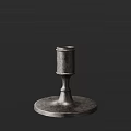 Elegant Vintage Metallic Candle Lamp With Pedestal Base And Classic Design