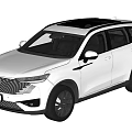 White Modern SUV With Sleek Exterior Design And Black Alloy Wheels