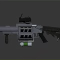 Powerful Rocket Launcher With Green Scope And Ammunition For Combat Use 3d model