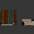 Contemporary Bookshelf Display With Stacked Assorted Books And Classic Covers