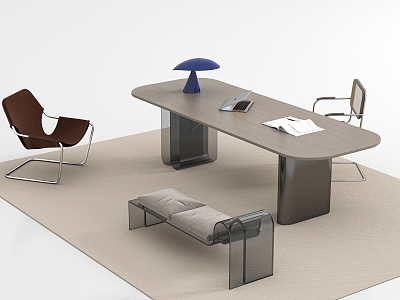 Desk and chair combination model