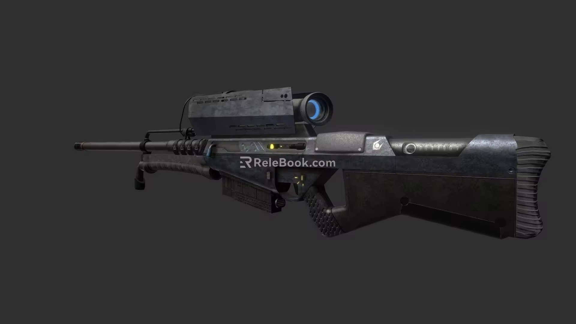 Combined with a sniper rifle 3d model