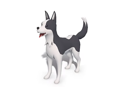 Realistic 3D Reptile Model With Black And White Color On White Background 3d model