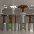 Various Modern Design Columns Featuring Wooden White And Decorative Styles On