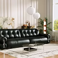 Middle Ancient Sofa Combination Coffee Table Carpet Multiplayer Sofa 3d model