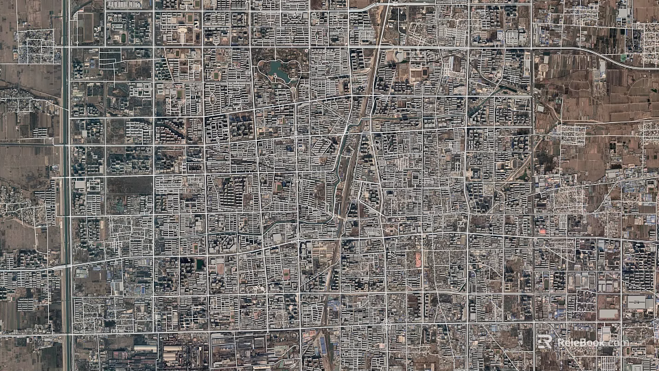 Aerial Planning Of Urban Layout With Road Networks Block Distribution And Building Structures 3d model 