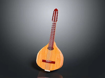 Elegant Wooden Pipa Decorative Ornament For Home Interior Living Room Decoration 3d model