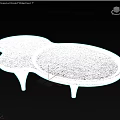 Modern Irregular Black Coffee Table With Artistic Curved Design For Minimalist Contemporary Home Decor