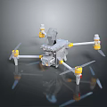 Professional Quadcopter Drone With Camera And Yellow Propellers For Aerial Use