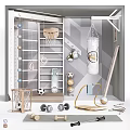 Indoor Home Fitness Space With Climbing Ladder Punching Bag Dumbbells And Sports Gear