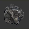 Grey Aquatic Sponge Marine Animal With Porous Surface And Textured Structure Features