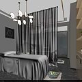 Serene SPA Sauna Room Interior With Massage Bed Chandelier And Decorative Plants